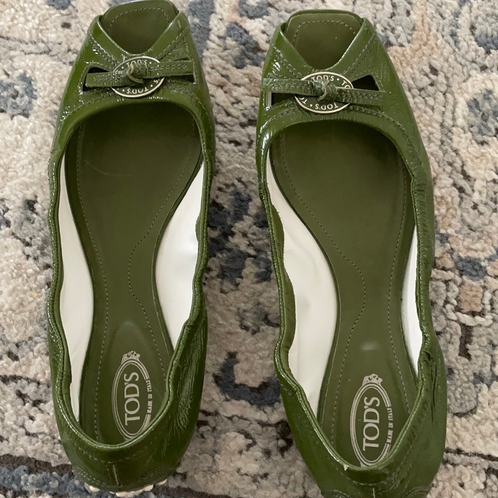 Tod’s open toe loafers